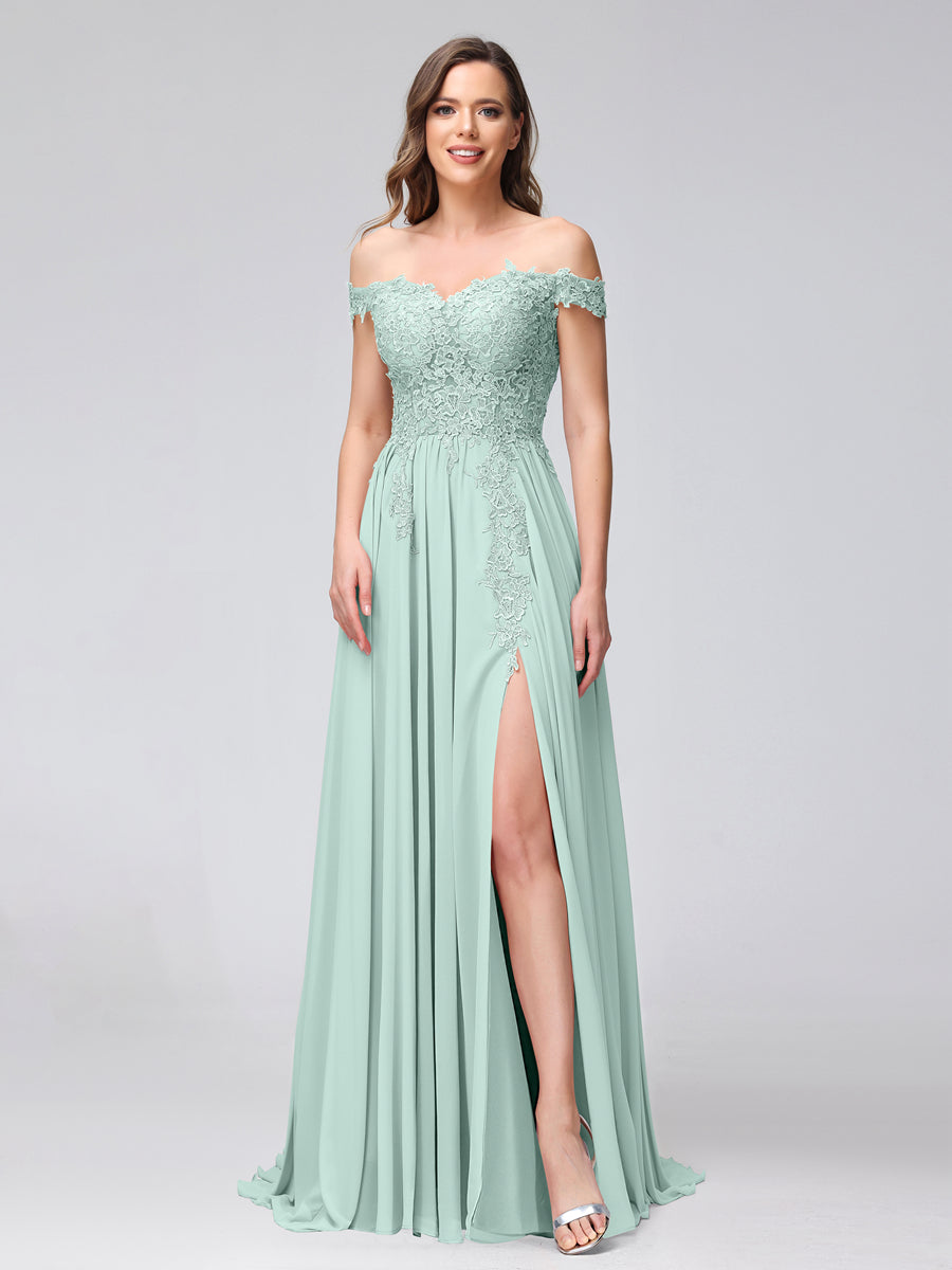Kerensa Pool Blue front view bridesmaid dress