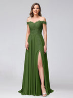 Kerensa Olive Green front view bridesmaid dress