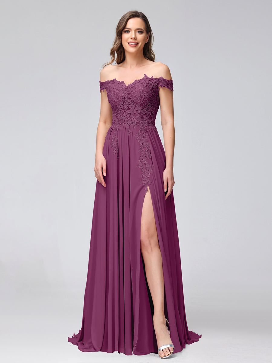 Kerensa Orchid front view bridesmaid dress