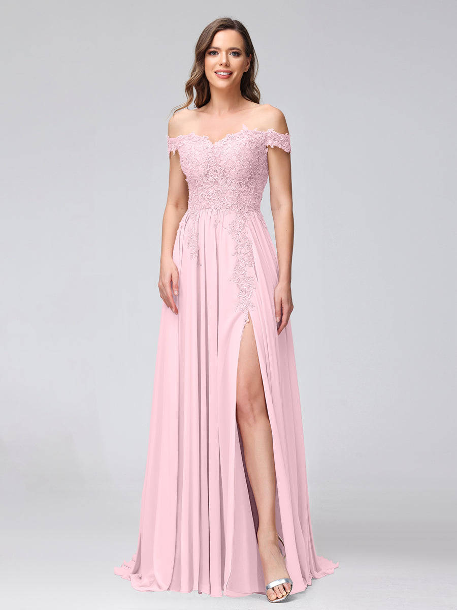 Kerensa Rose Pink front view bridesmaid dress