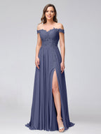 Kerensa Dusty Blue back view bridesmaid dress