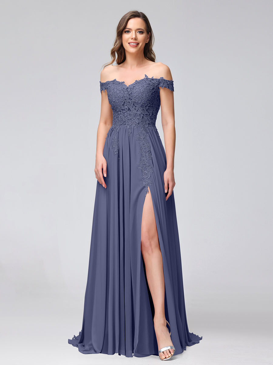 Kerensa Dusty Blue back view bridesmaid dress