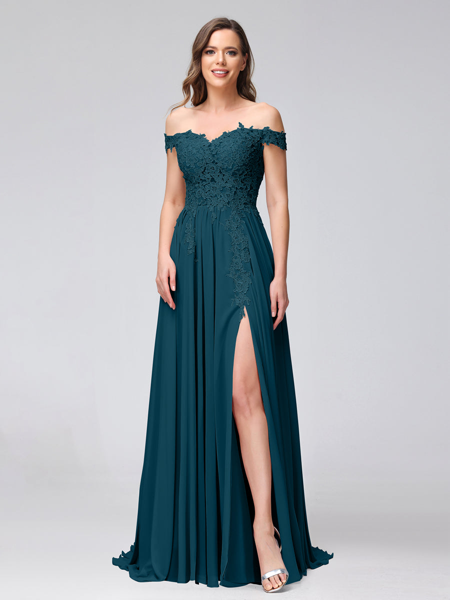 Kerensa Teal front view bridesmaid dress