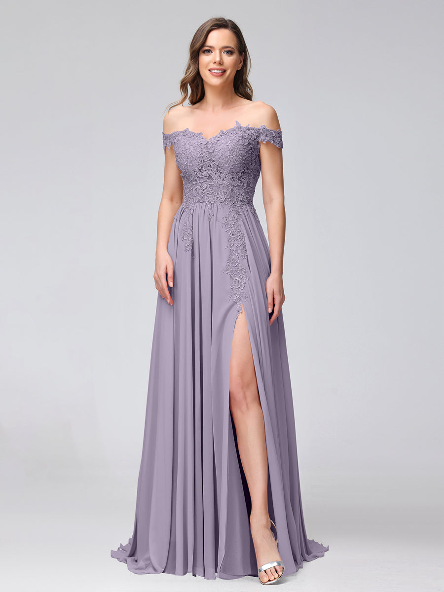 Kerensa Wisteria front view bridesmaid dress