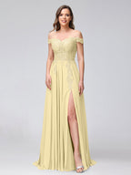 Kerensa Yellow front view bridesmaid dress