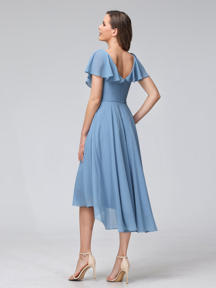 Felicity Rose Turquoise back view wedding guest dress