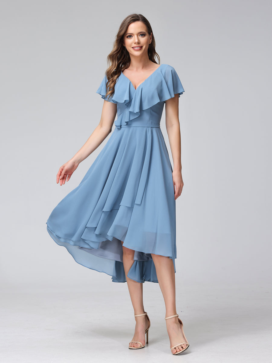 Felicity Rose Turquoise side view wedding guest dress