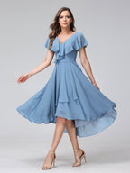 Celestine Turquoise fabric detail bridesmaid dress