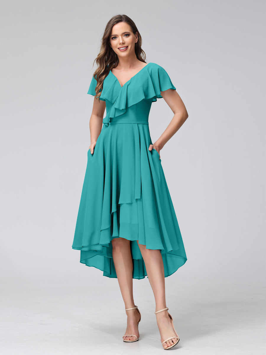Felicity Rose Turquoise detail view 7 wedding guest dress