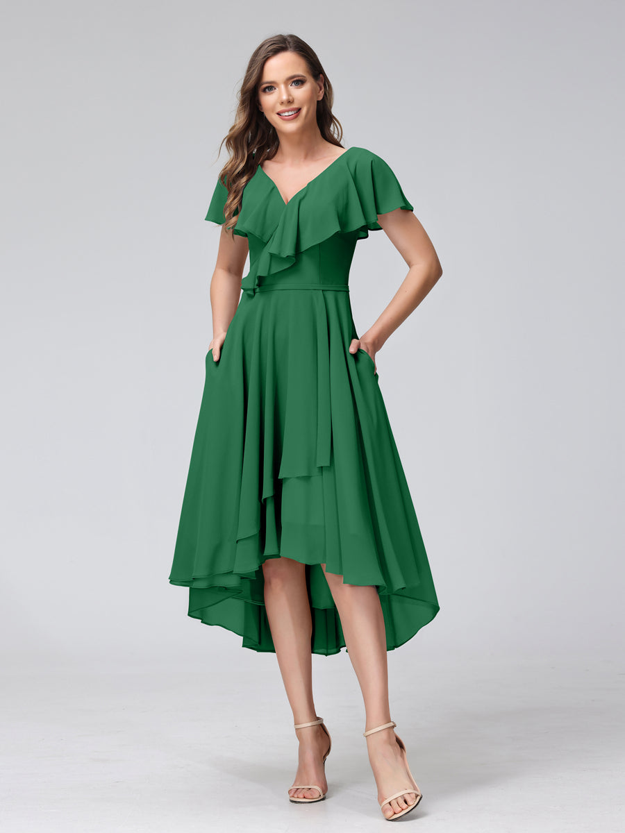 Felicity Rose Emerald front view wedding guest dress