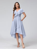 Felicity Rose Lavender front view wedding guest dress