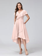 Celestine Pearl Pink back view bridesmaid dress