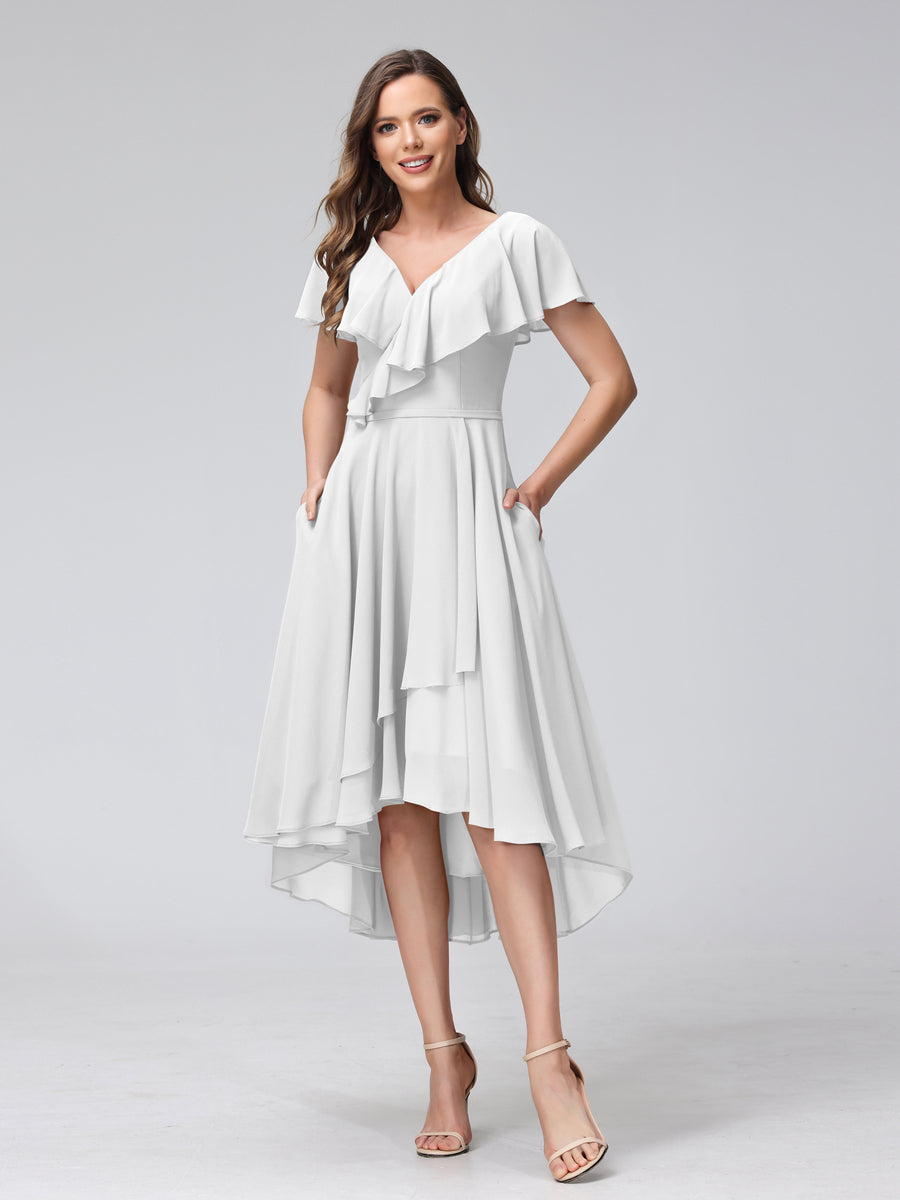 Celestine Ivory front view bridesmaid dress