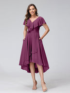 Felicity Rose Orchid front view wedding guest dress