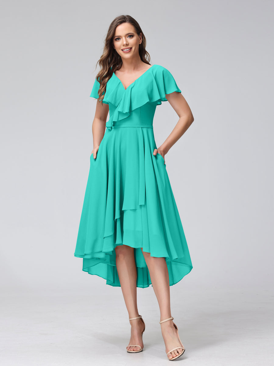 Felicity Rose Turquoise detail view 8 wedding guest dress