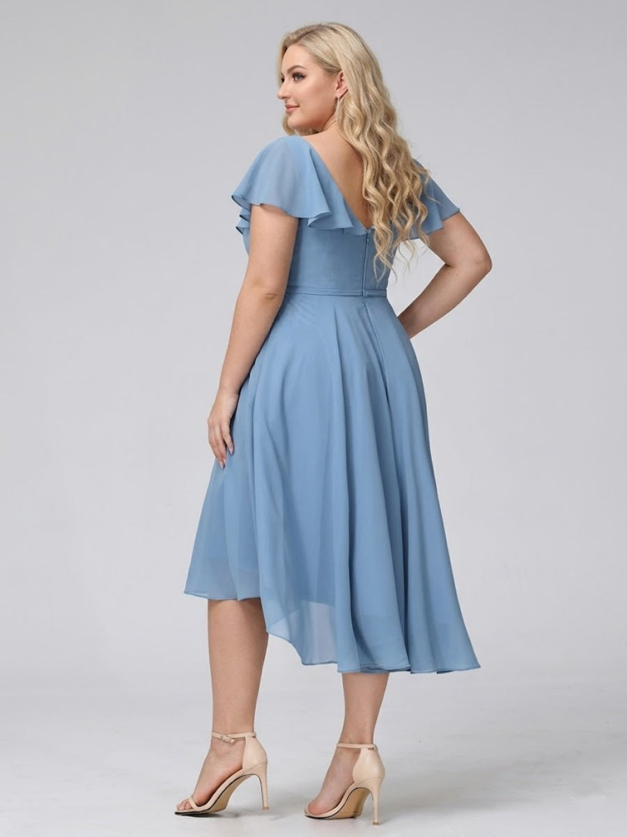 Delyth Turquoise back view wedding guest dress