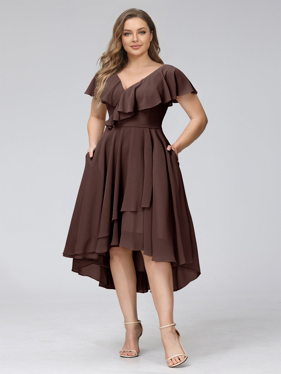 Delyth Brown front view wedding guest dress