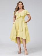 Delyth Daffodil front view wedding guest dress