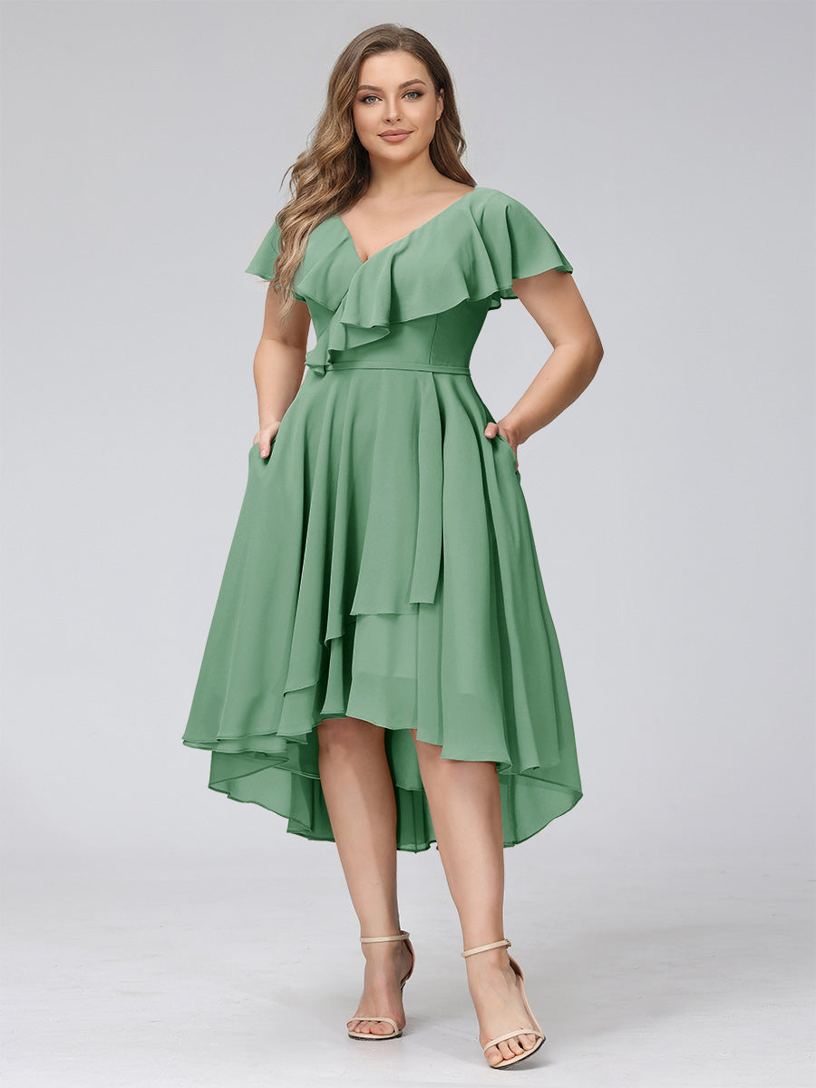 Delyth Eucalyptus front view wedding guest dress