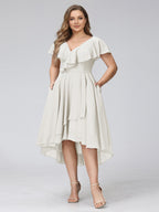 Delyth Ivory front view wedding guest dress