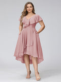 Delyth Mauve front view wedding guest dress