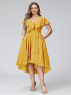 Delyth Gold back view wedding guest dress