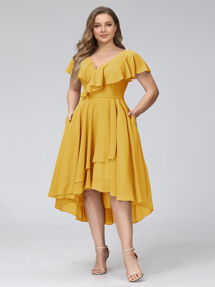 Delyth Gold back view wedding guest dress