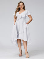 Delyth White front view wedding guest dress