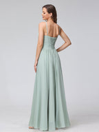 Lisette Sage Green back view bridesmaid dress
