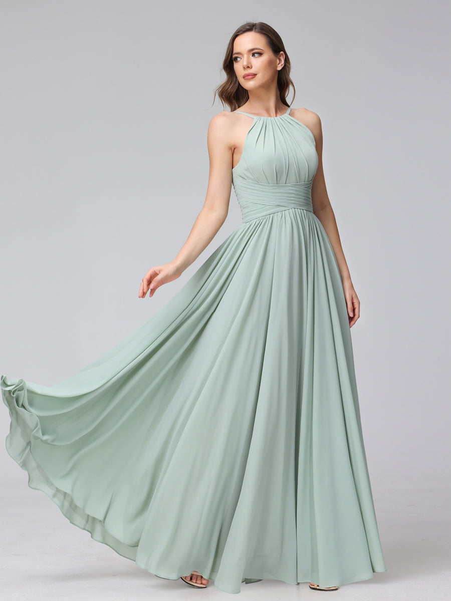Lisette Sage Green hem detail bridesmaid dress
