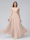 Lisette Blush front view bridesmaid dress