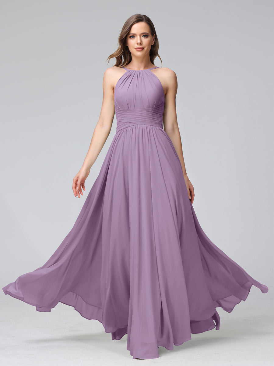 Lisette Wisteria back view bridesmaid dress