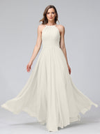 Lisette Ivory back view bridesmaid dress