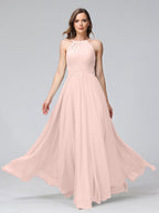 Lisette Pearl Pink back view bridesmaid dress