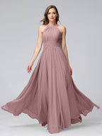 Lisette Mauve front view bridesmaid dress