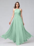 Lisette Mint Green front view bridesmaid dress