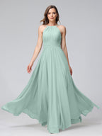 Lisette Pool Blue front view bridesmaid dress