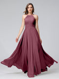 Lisette Plum front view bridesmaid dress