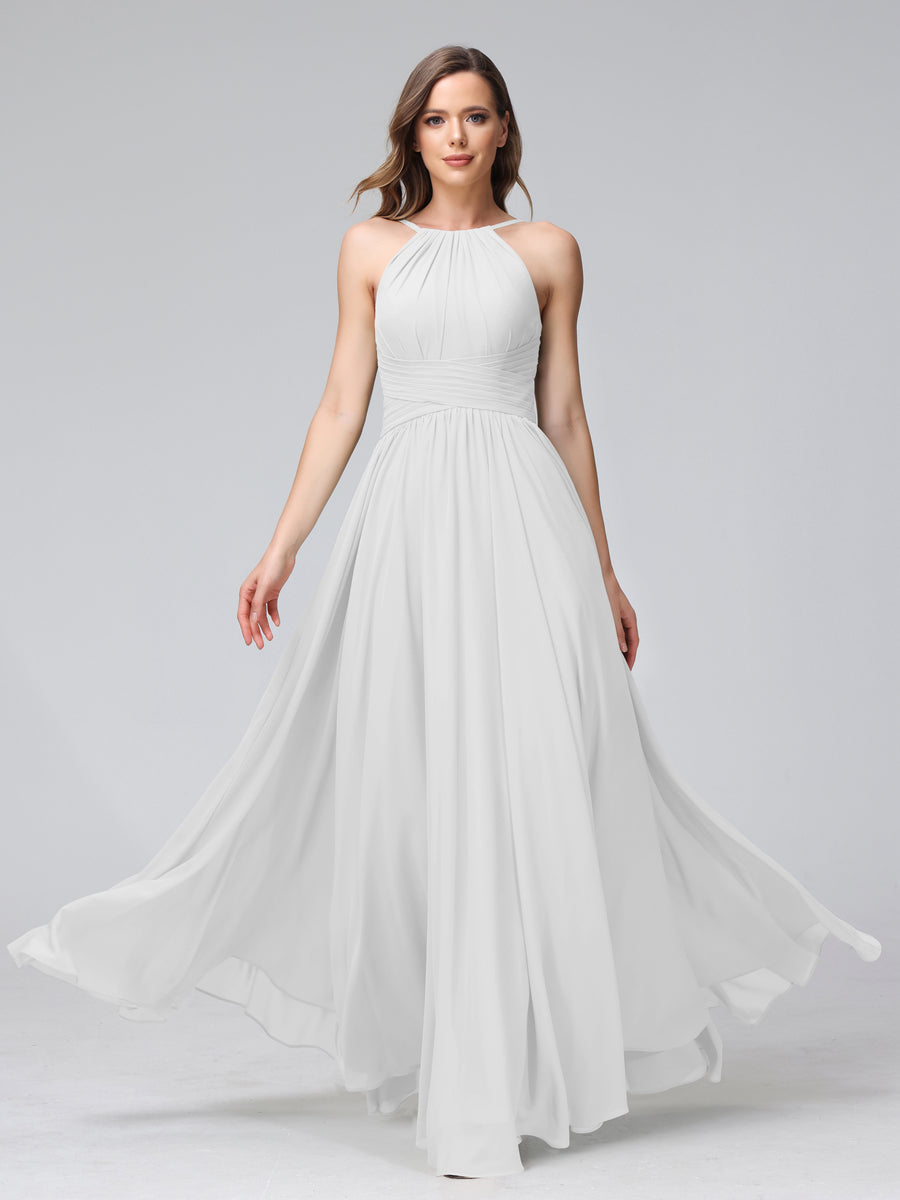 Lisette Ivory front view bridesmaid dress