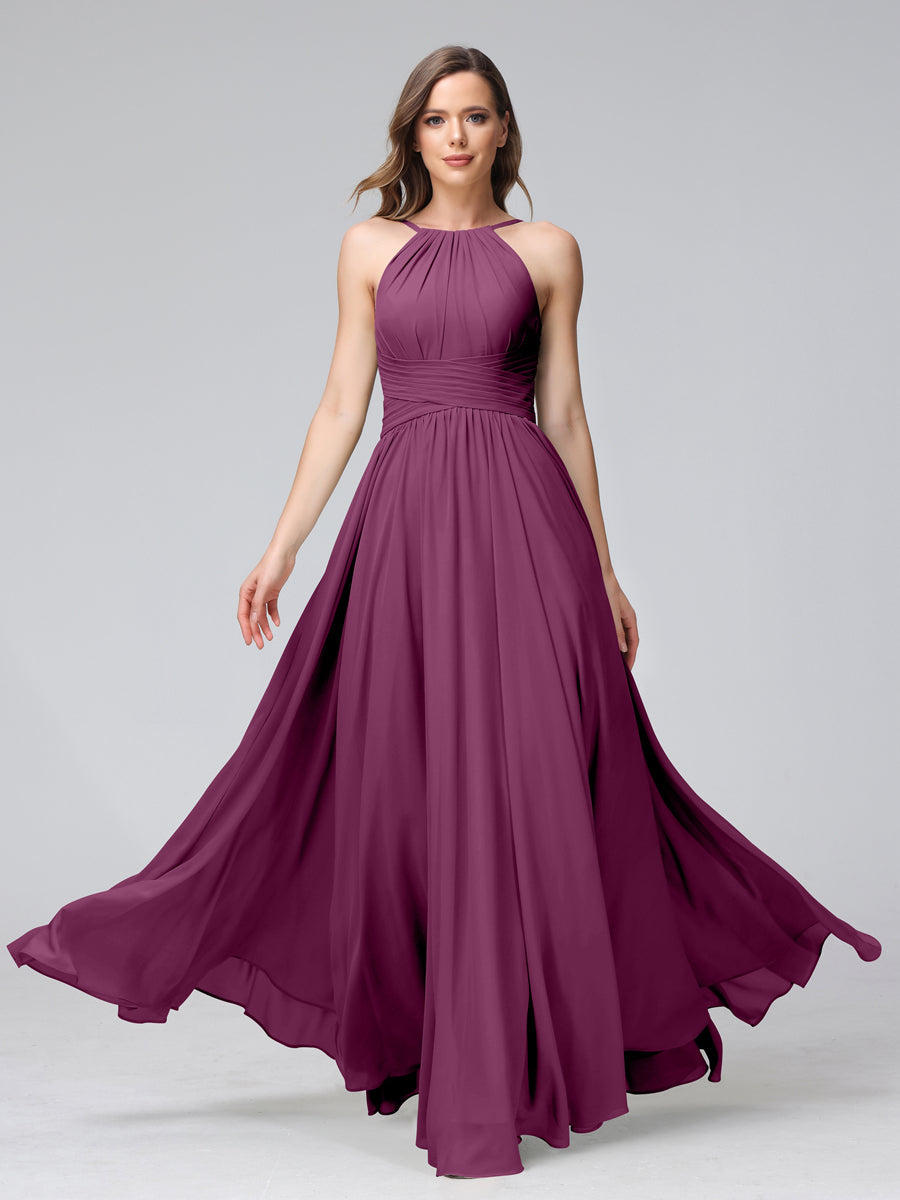 Lisette Orchid front view bridesmaid dress