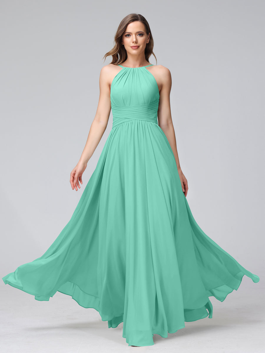 Lisette Pool Blue back view bridesmaid dress