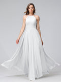 Lisette White front view bridesmaid dress