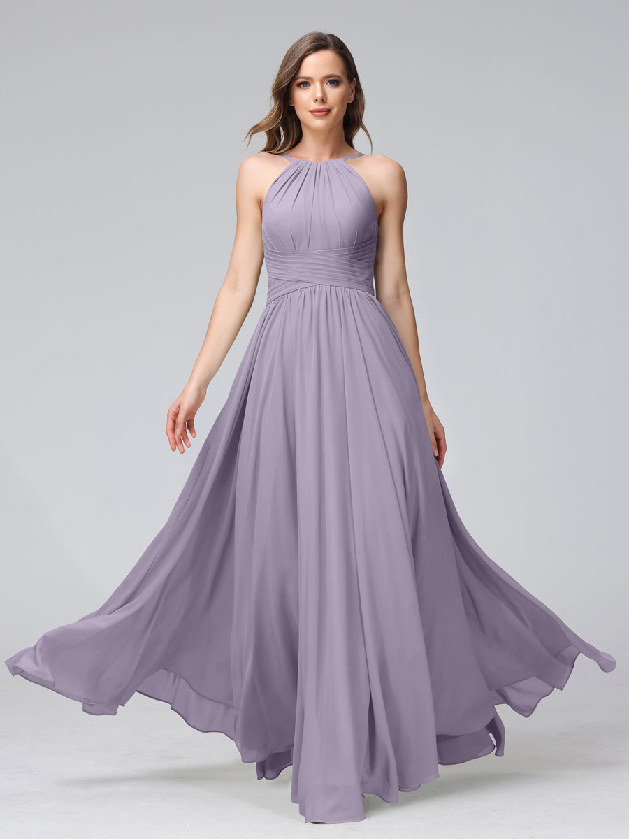 Lisette Wisteria front view bridesmaid dress
