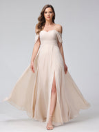 Yvette Pearl Pink side view bridesmaid dress