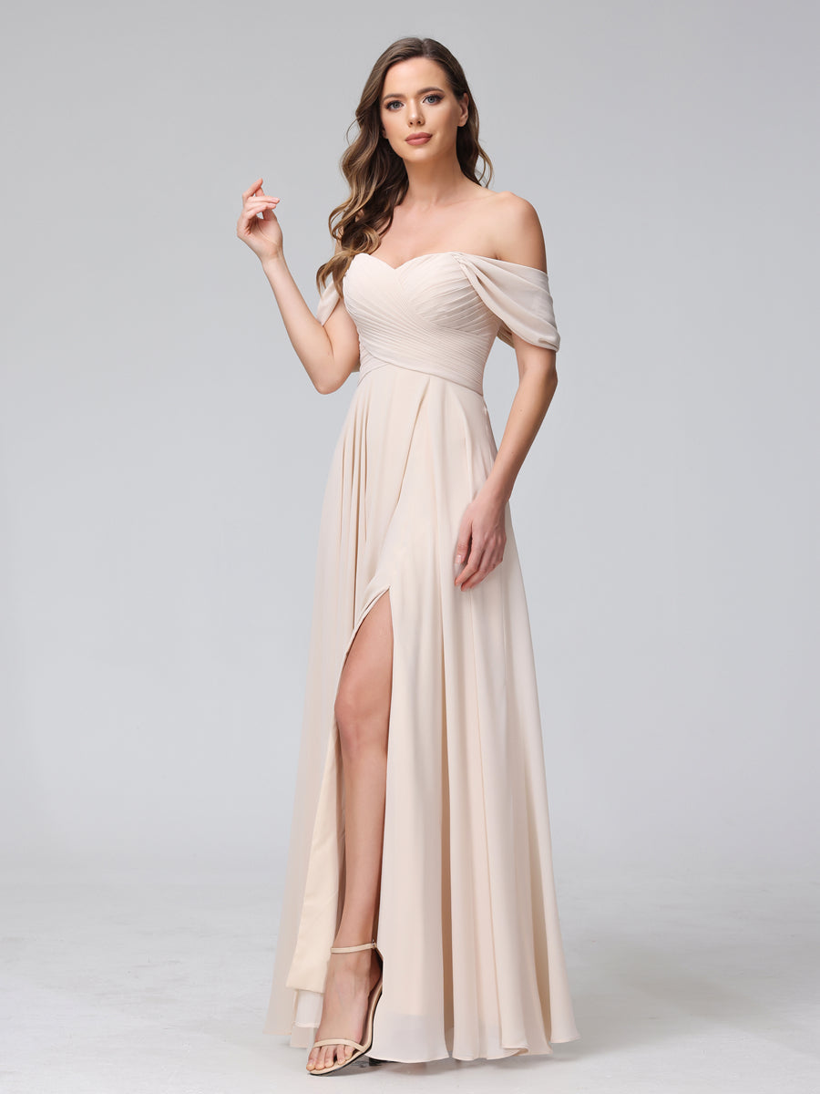 Yvette Pearl Pink hem detail bridesmaid dress