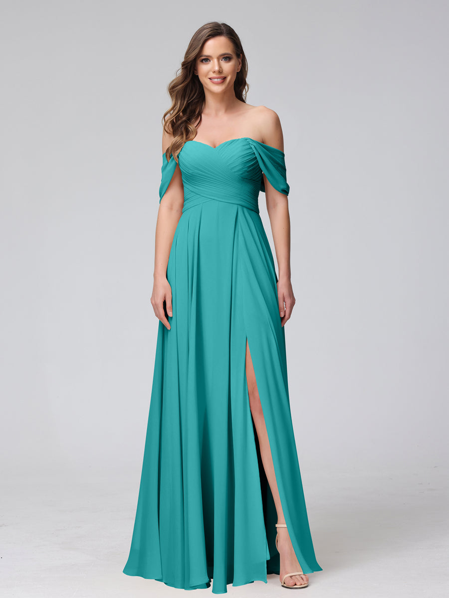 Yvette Turquoise front view bridesmaid dress