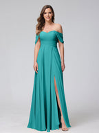 Yvette Turquoise front view bridesmaid dress