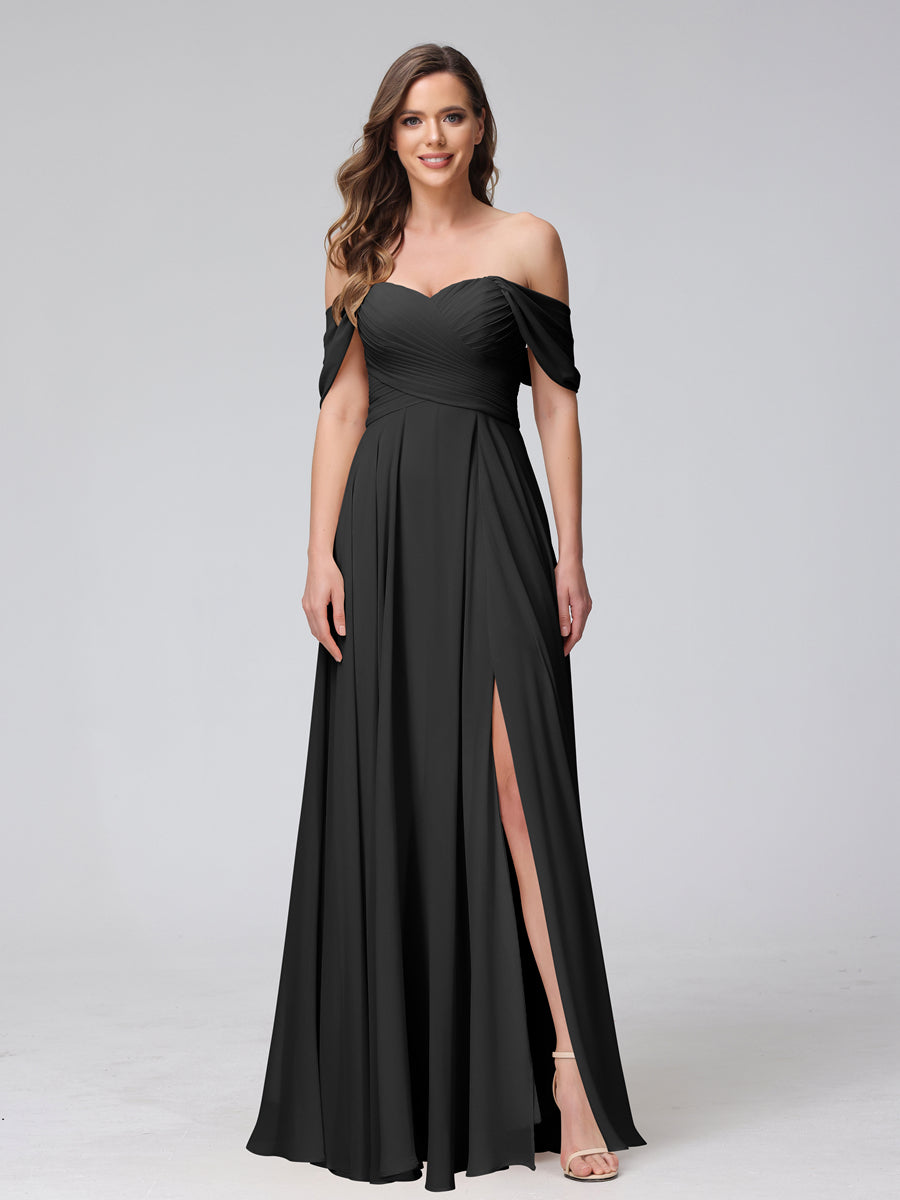 Yvette Black front view bridesmaid dress