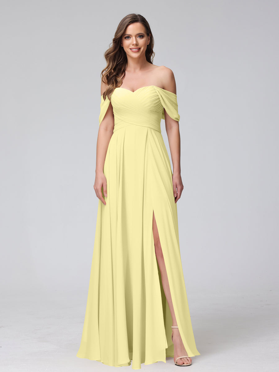 Yvette Daffodil front view bridesmaid dress