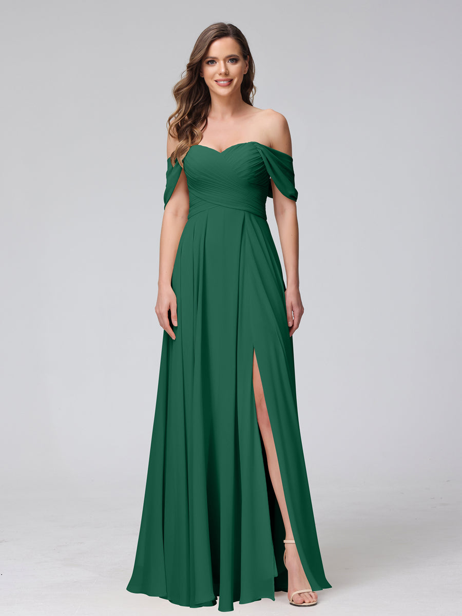 Yvette Hunter Green front view bridesmaid dress